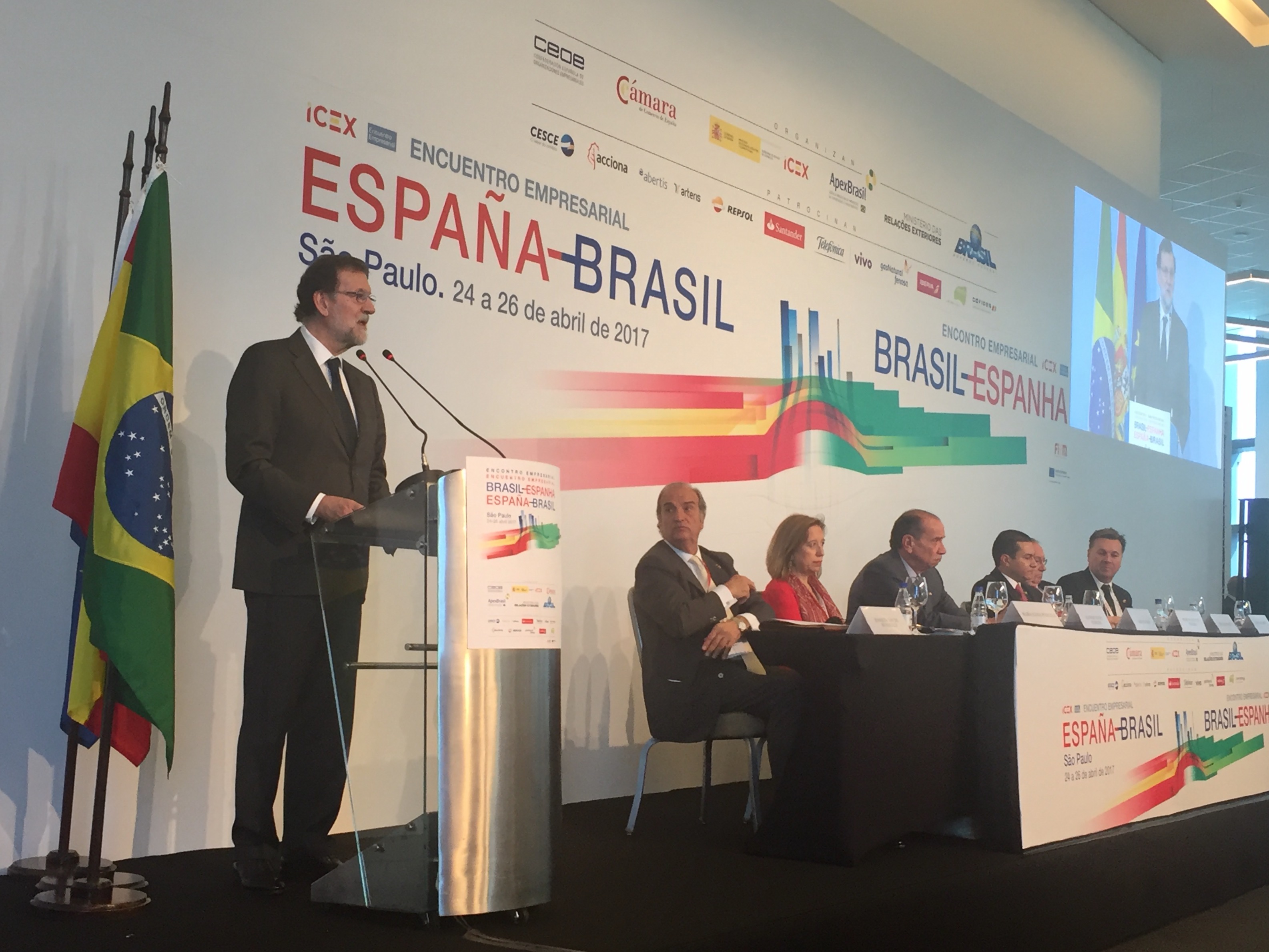 Joaquim Gay de Montellà, como el vicepresidente de CEOE, participó en el Encuentro Empresarial España-Brasil para analizar las oportunidades de negocio