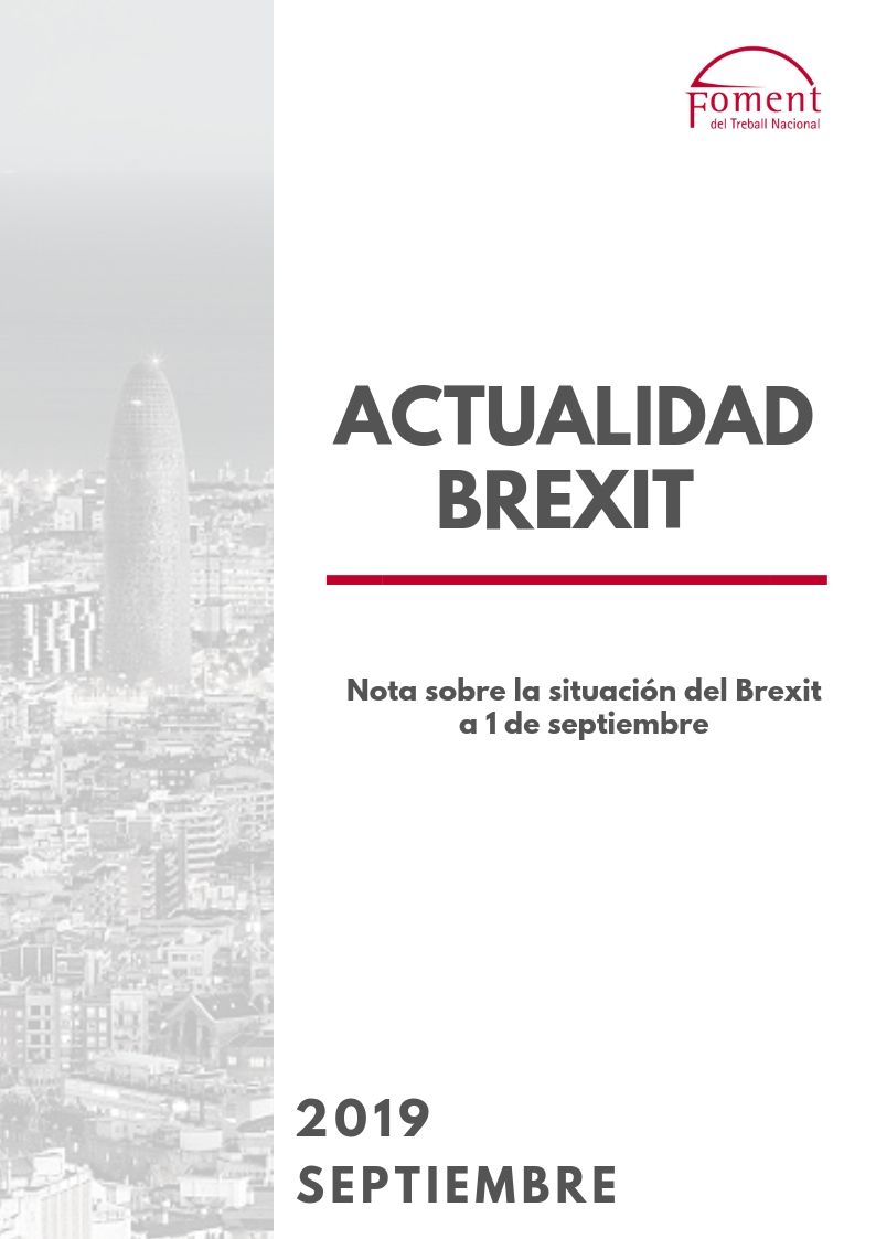 NOTA SOBRE LA SITUACIÓN DEL BREXIT A 1 DE SEPTIEMBRE DE 2019