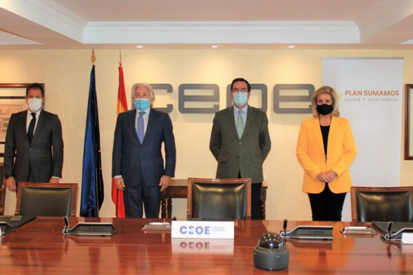 Fundació CEOE signa amb Foment la seva adhesió al ‘Plan Sumamos. Salud + Economía’