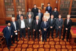 Trobada del ministre d’Innovació de Brasil amb el secretari general de Foment i el vicepresident de la patronal