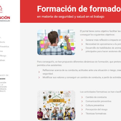 Formación de formadores en materia de seguridad y salud en el trabajo