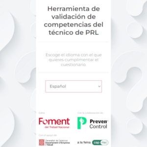 Herramienta de validación de competencias del técnico de PRL