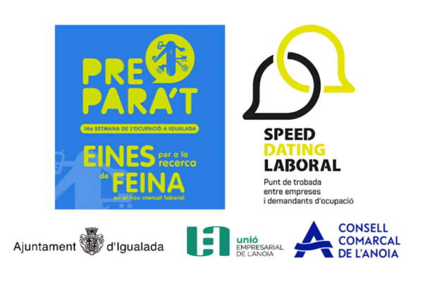 Tornen el Preparaāt i lāSpeed Dating, accions adreƧades a les persones que cerquen feina o volen fer un canvi o gir professional i les que volen emprendre