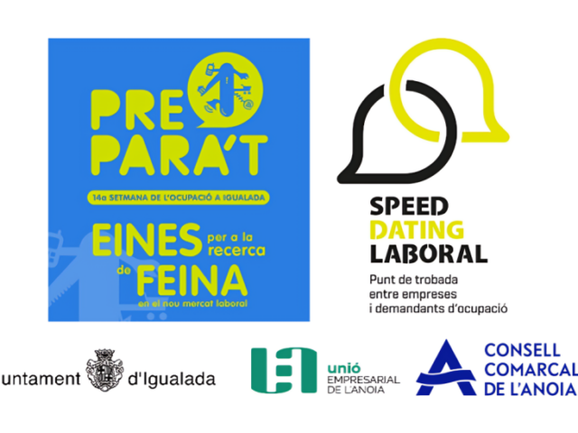 Tornen el Prepara’t i l’Speed Dating, accions adreçades a les persones que cerquen feina o volen fer un canvi o gir professional i les que volen emprendre