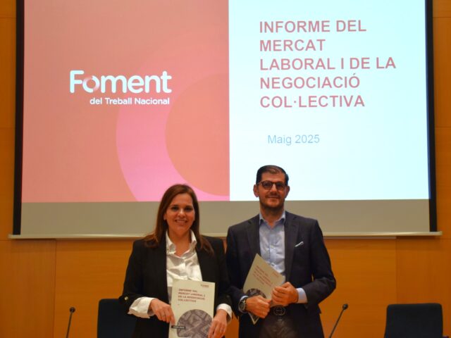 Foment del Treball destaca la estabilidad de los convenios colectivos que permiten que el 30% de los acuerdos sean por jornadas de menos de 37,5 horas