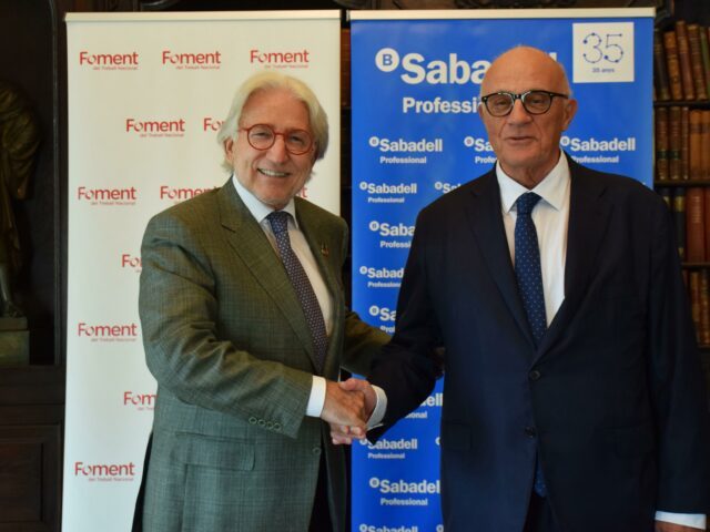 Foment y Banc Sabadell renuevan el acuerdo de colaboración para impulsar el músculo financiero de las empresas catalanas