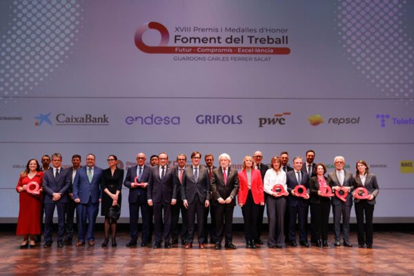 Josep Oliu, Pedro Fontana i Enrico Letta guardonats amb les Medalles d’Honor de Foment del Treball