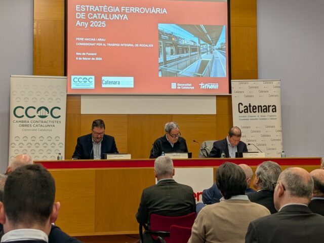 La Cambra de Contractistes celebra un esmorzar col·loqui CCOC–CATENARA sobre l’Estratègia Ferroviària de Catalunya en el marc del Pla de Rodalies