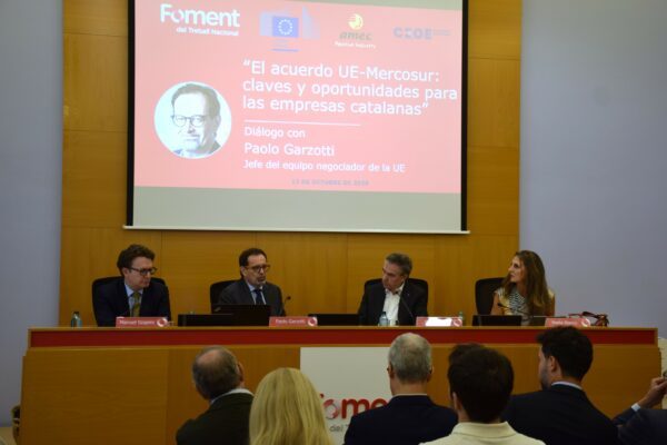 El cap de l’equip negociador de la UE Paolo Garzotti analitza a Foment les oportunitats de l’acord UE-Mercosur per a les empreses catalanes
